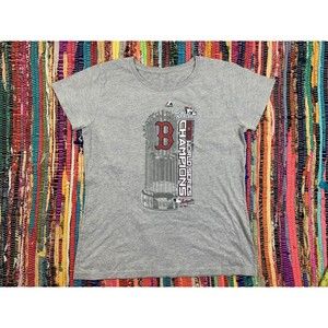 Authentic 2013 Boston Red Sox World Series Champions T-Shirt Gray M Baseball